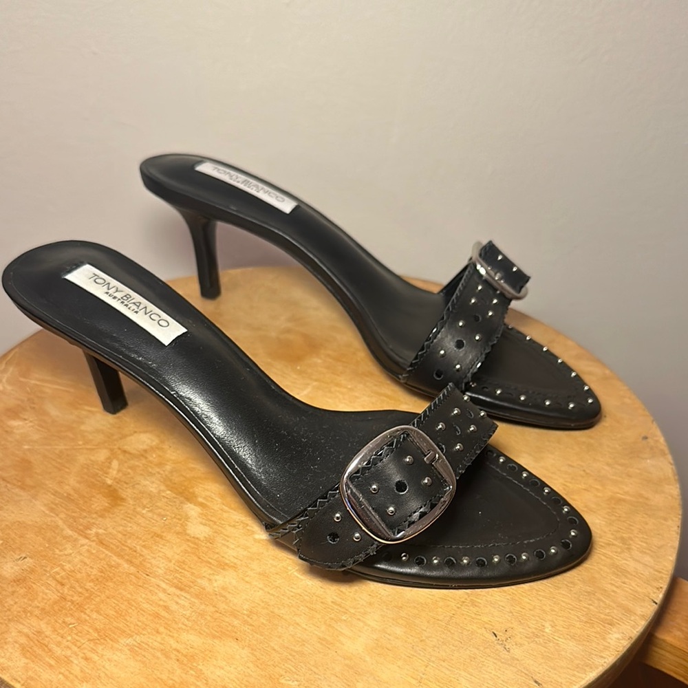 Tony Bianco Black kitten heels